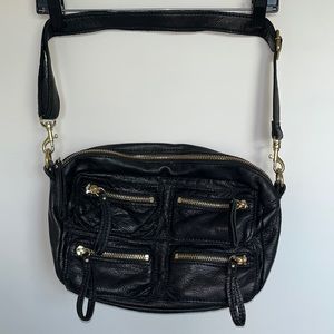Linea Pelle black leather handbag